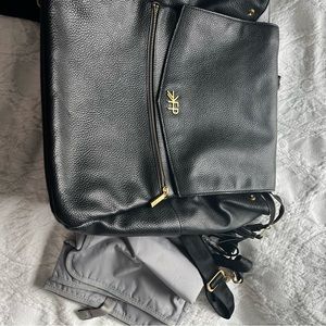 Freshly picked black diaper bag